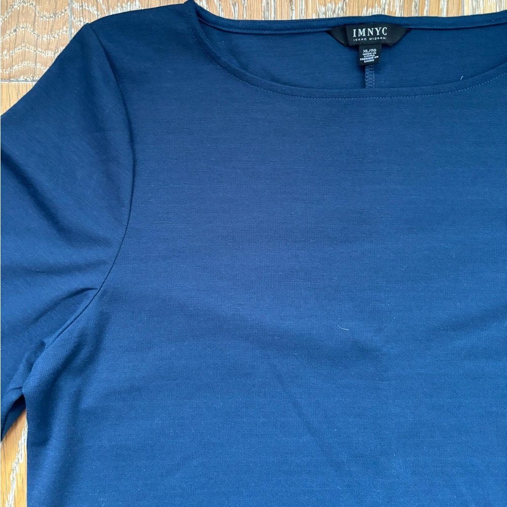 Isaac Mizrahi Blue Long Sleeve Dress - Picture 7 of 9